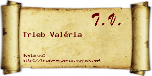 Trieb Valéria névjegykártya