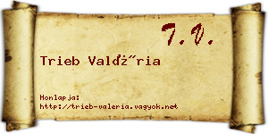 Trieb Valéria névjegykártya